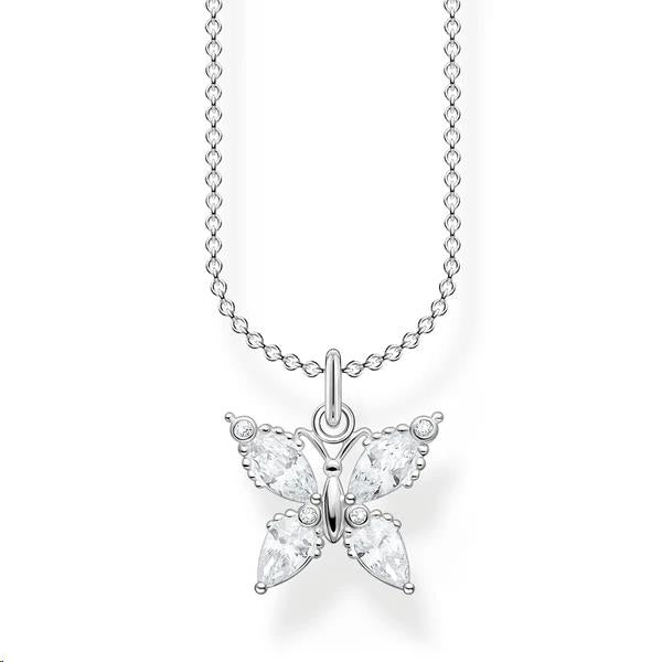 Thomas Sabo Sterling Silver Cubic Zirconia Butterfly Pendant