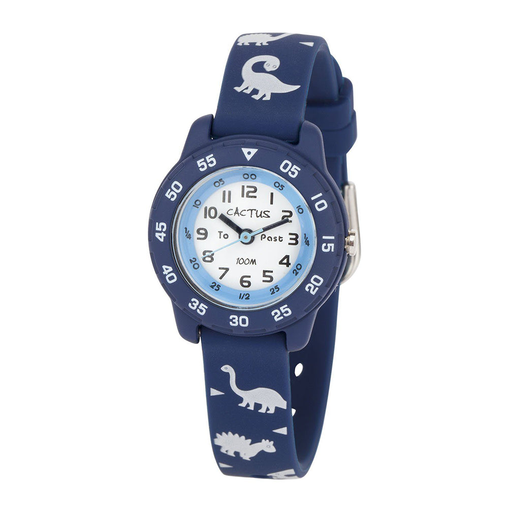 Cactus 'Junior' Navy Blue Dinosaur Time Teacher Watch CAC-12