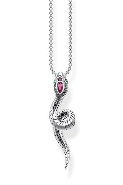 Thomas Sabo Sterling Silver Snake Black Cubic Zirconia Penda