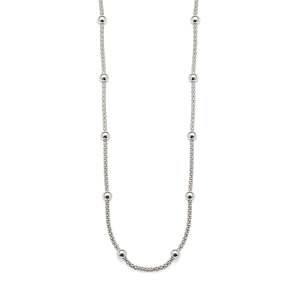 Sterling Silver Popcorn Link & Ball Chain