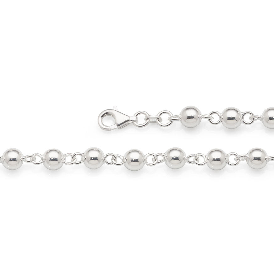 Sterling Silver 6mm Ball Link Bracelet