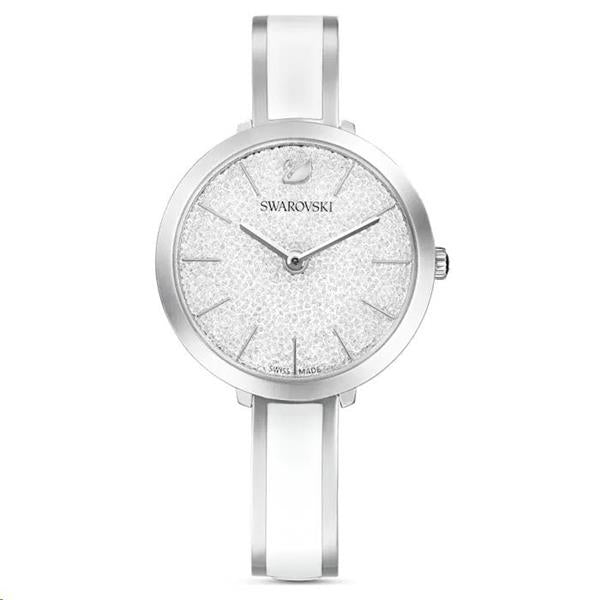Swarovski Crystalline Delight White Crystal Bangle Watch 558