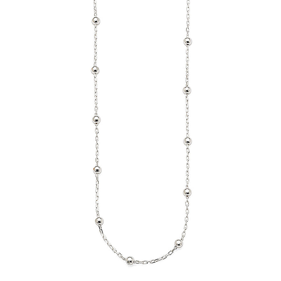 Sterling Silver Cable Link Ball Chain