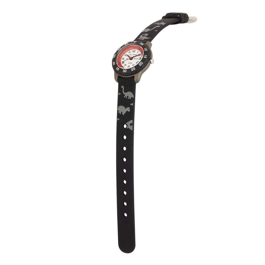 Cactus Dinosaur Time Black Teacher Watch CAC124M01