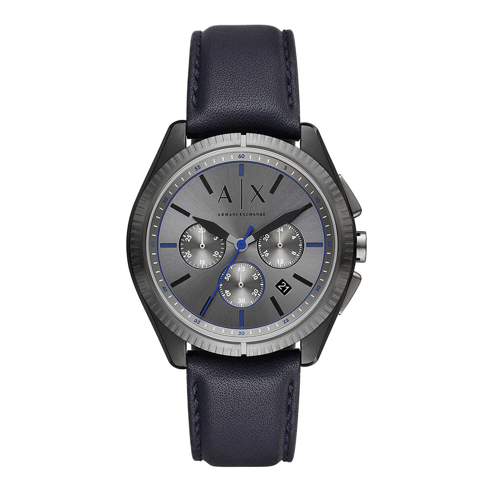 Armani Exchange 'Giacomo' Chronograph Navy Leather Watch AX2