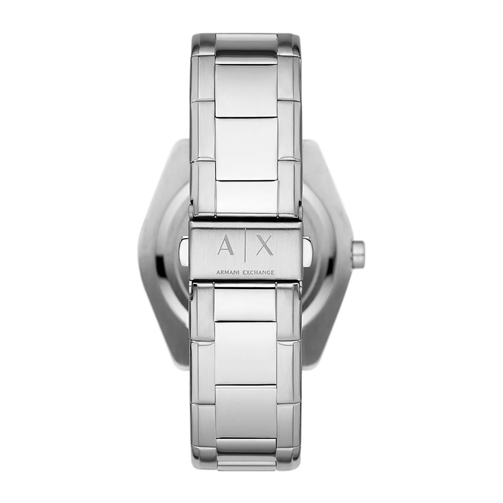 Armani Exchange 'Giacomo' Stainless Steel Black Dial Watch A