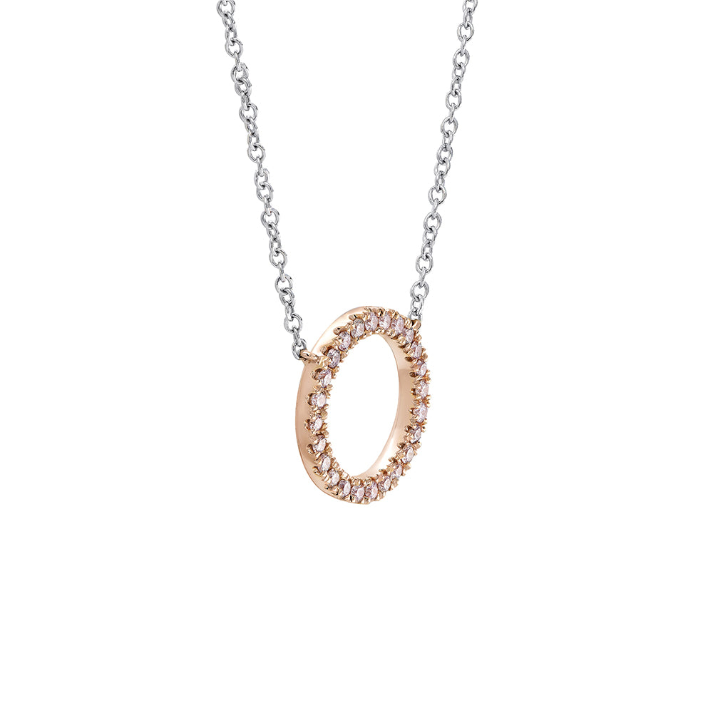 Kimberley Blush 'Sunday' Pendant with Chain 18ct Gold BPP-RD