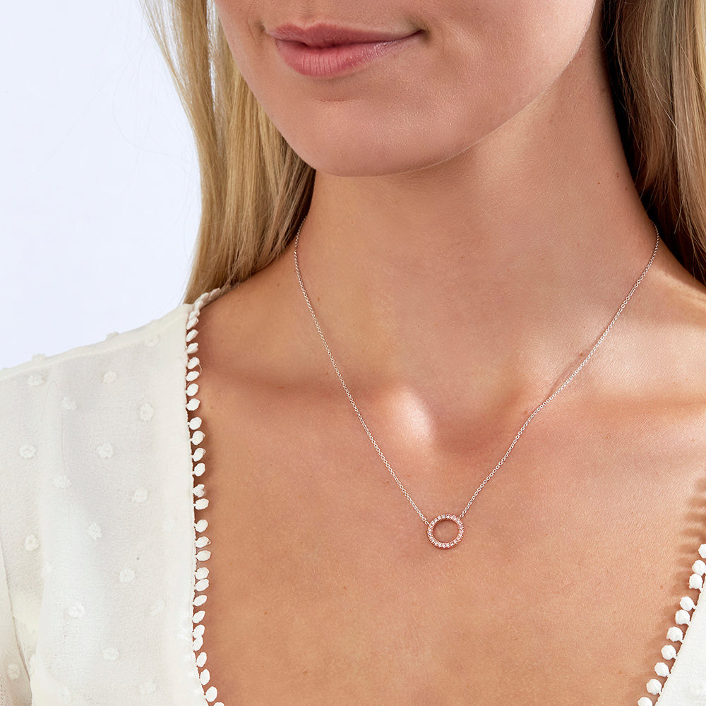 Kimberley Blush 'Sunday' Pendant with Chain 18ct Gold BPP-RD