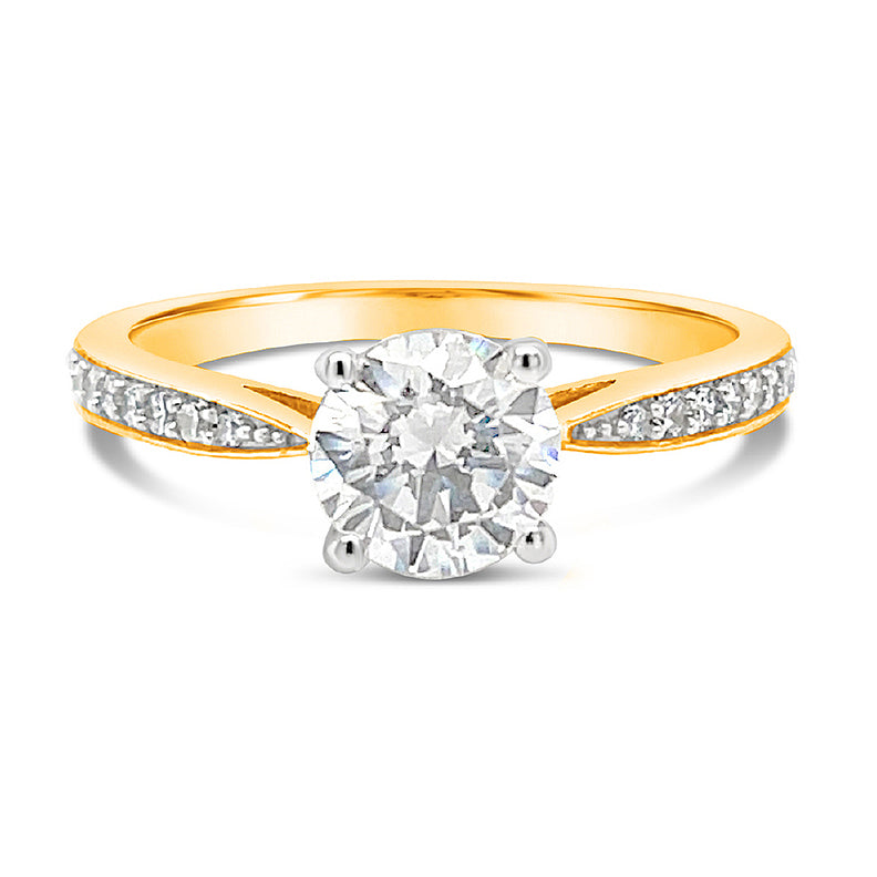 Evergem 9ct Yellow Gold Cubic Zirconia Ring R10-0006