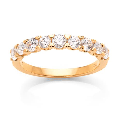 Evergem 9ct Yellow Gold Cubic Zirconia Band R12-0008-9Y