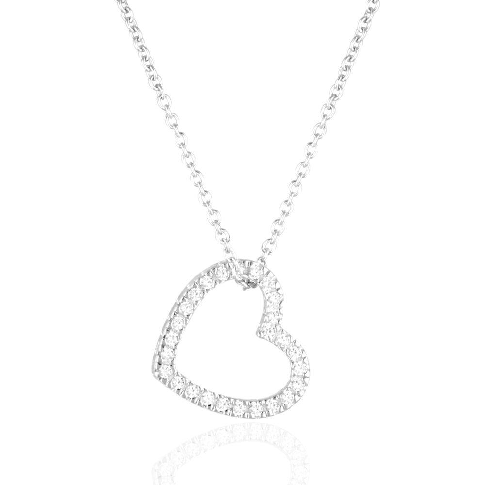 Georgini 'Hera' Sterling Silver Cubic Zirconia Heart Pendant