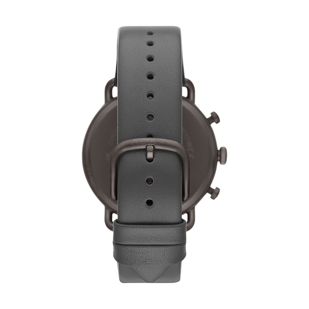 Emporio Armani 'Aviator' Chronograph Grey Leather Watch AR11