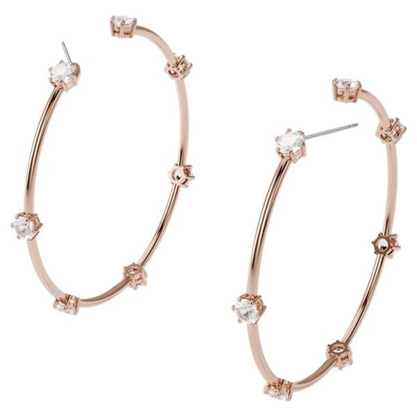 Swarovski 'Constella' Rose Tone Crystal Hoop Earrings 560970