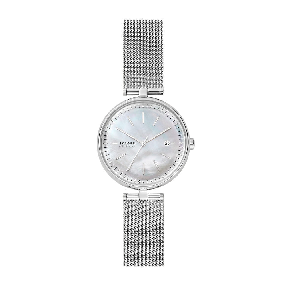 Skagen 'Karolina' Solar Powered Stainless Steel Watch SKW297