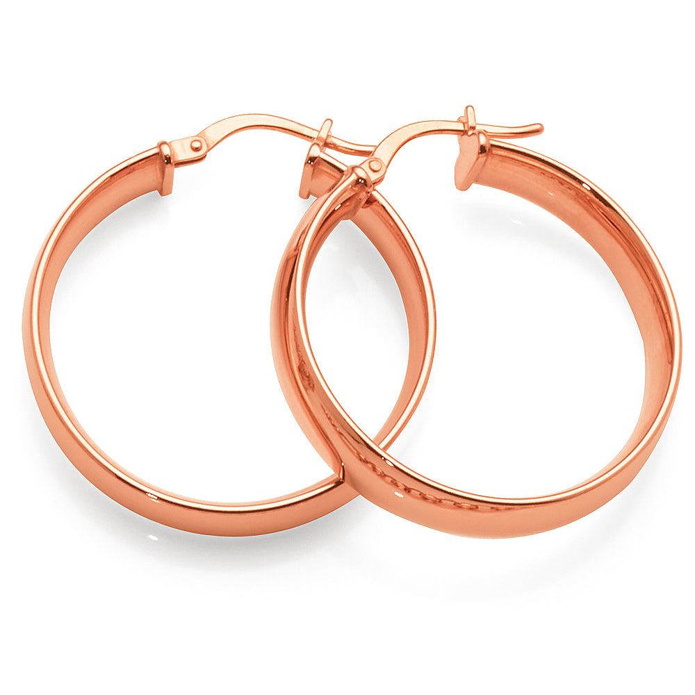 Rose Gold Bonded 25mm Hoops