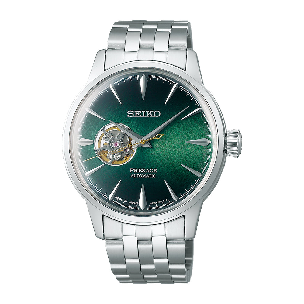 Seiko Presage Automatic Stainless Steel Green Dial Watch SSA
