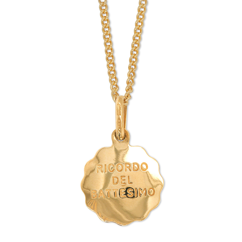 9ct Yellow Gold 12mm Baptism Medal