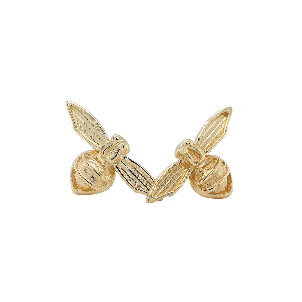 9ct Yellow Gold Bee Stud Earrings