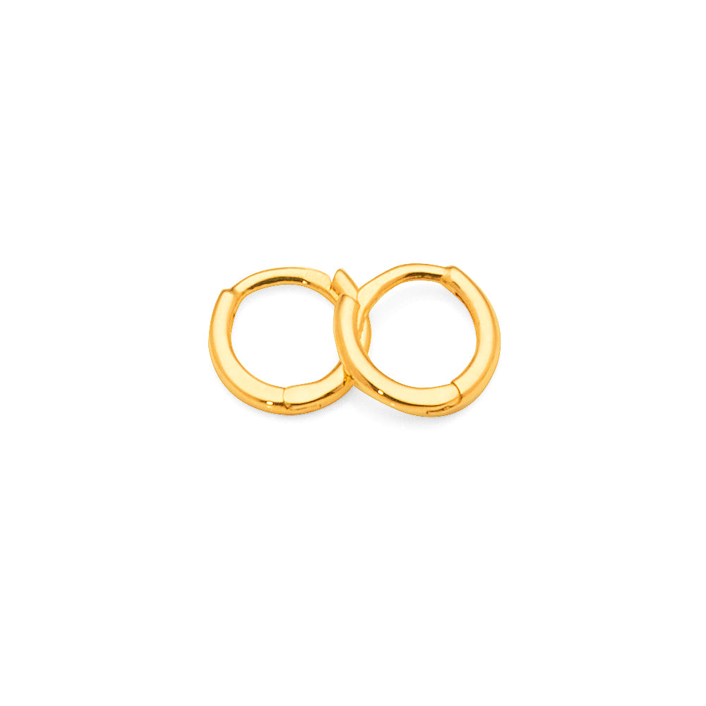 9ct Yellow Gold 6mm Hinged Hoop Earrings