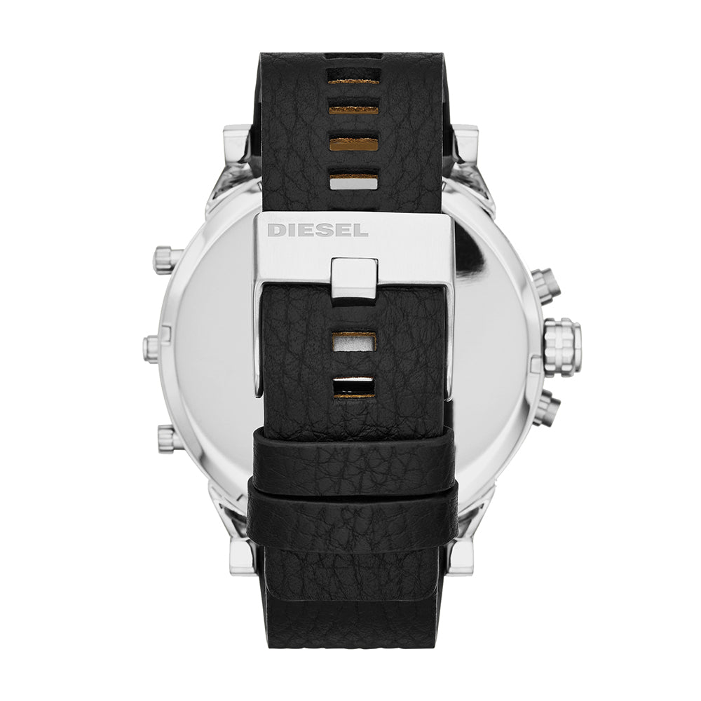 Diesel 'Mr Daddy' Chronograph Leather Stainless Steel Watch