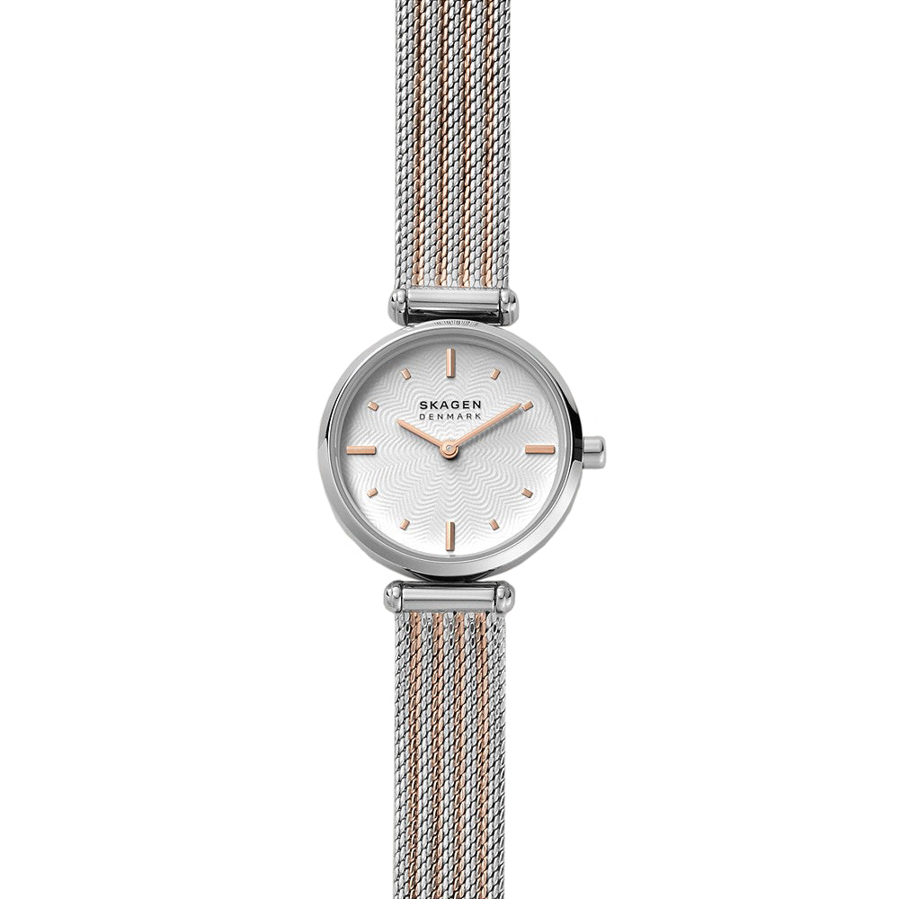 Skagen 'Amberline' 2-Tone Stainless Steel Mesh Strap Watch S