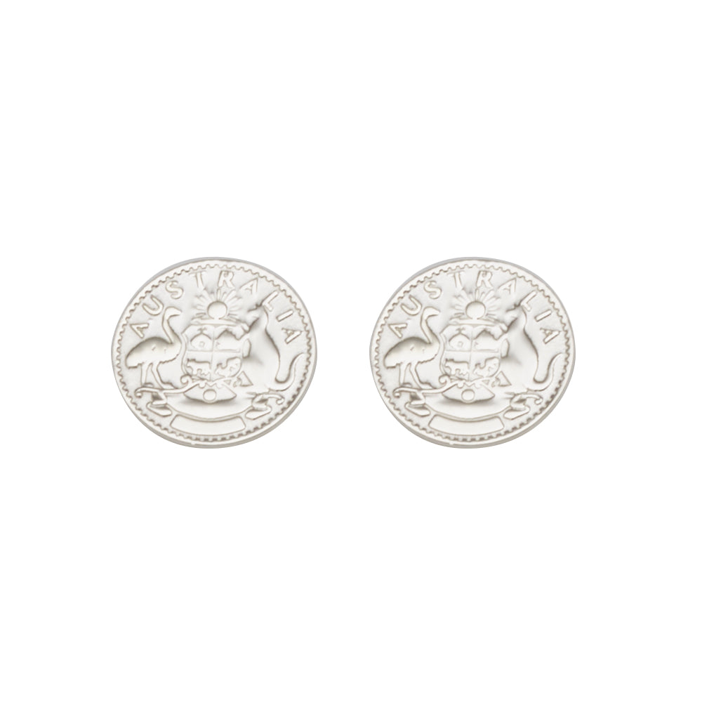 Von Treskow Sterling Silver Mini Coin Studs (Crest Side) TS0