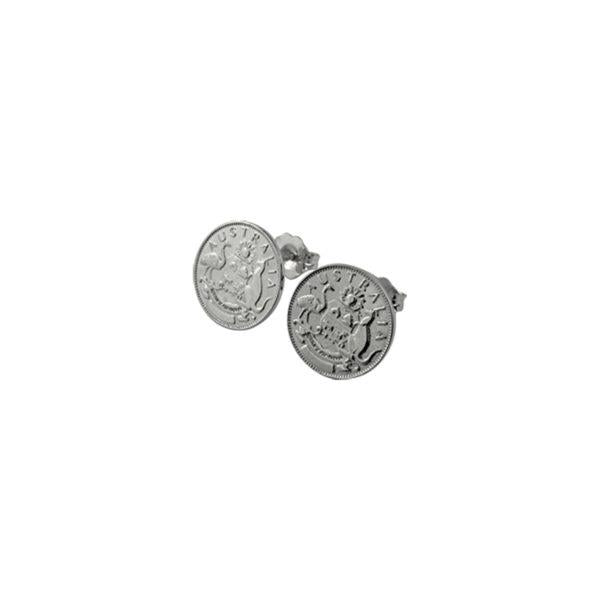 Von Treskow Sterling Silver Mini Coin Studs (Crest Side) TS0