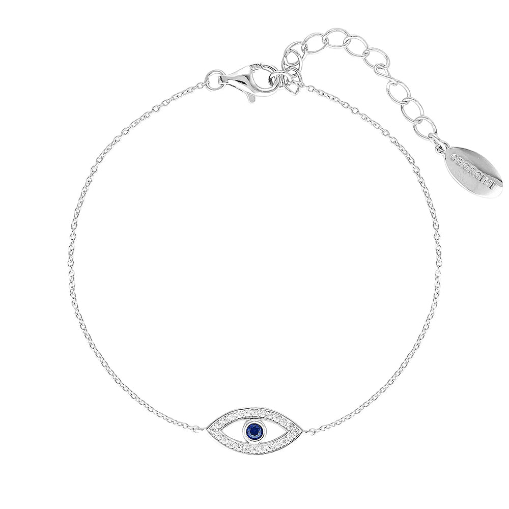 Georgini 'Rock Star Evil Eye' Blue Cubic Zirconia Bracelet B