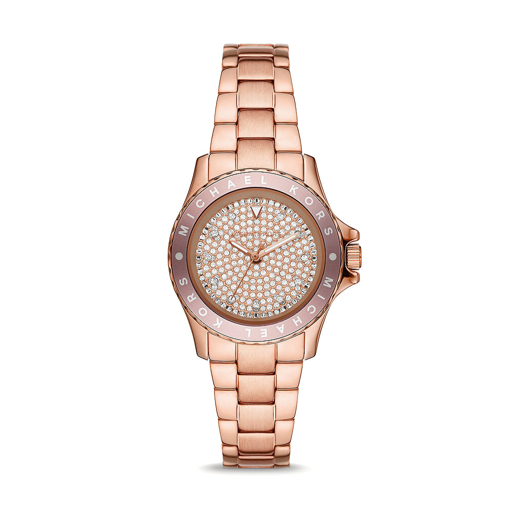 Michael Kors 'Kenly' Rose Gold Stainless Steel Dial Watch MK