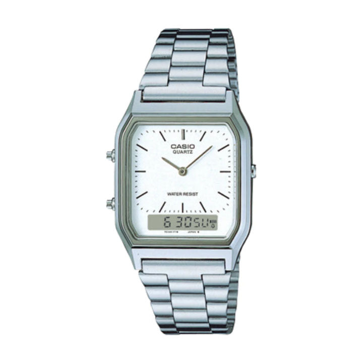 Casio Vintage Stainless Steel Duo Watch AQ230A-7DS