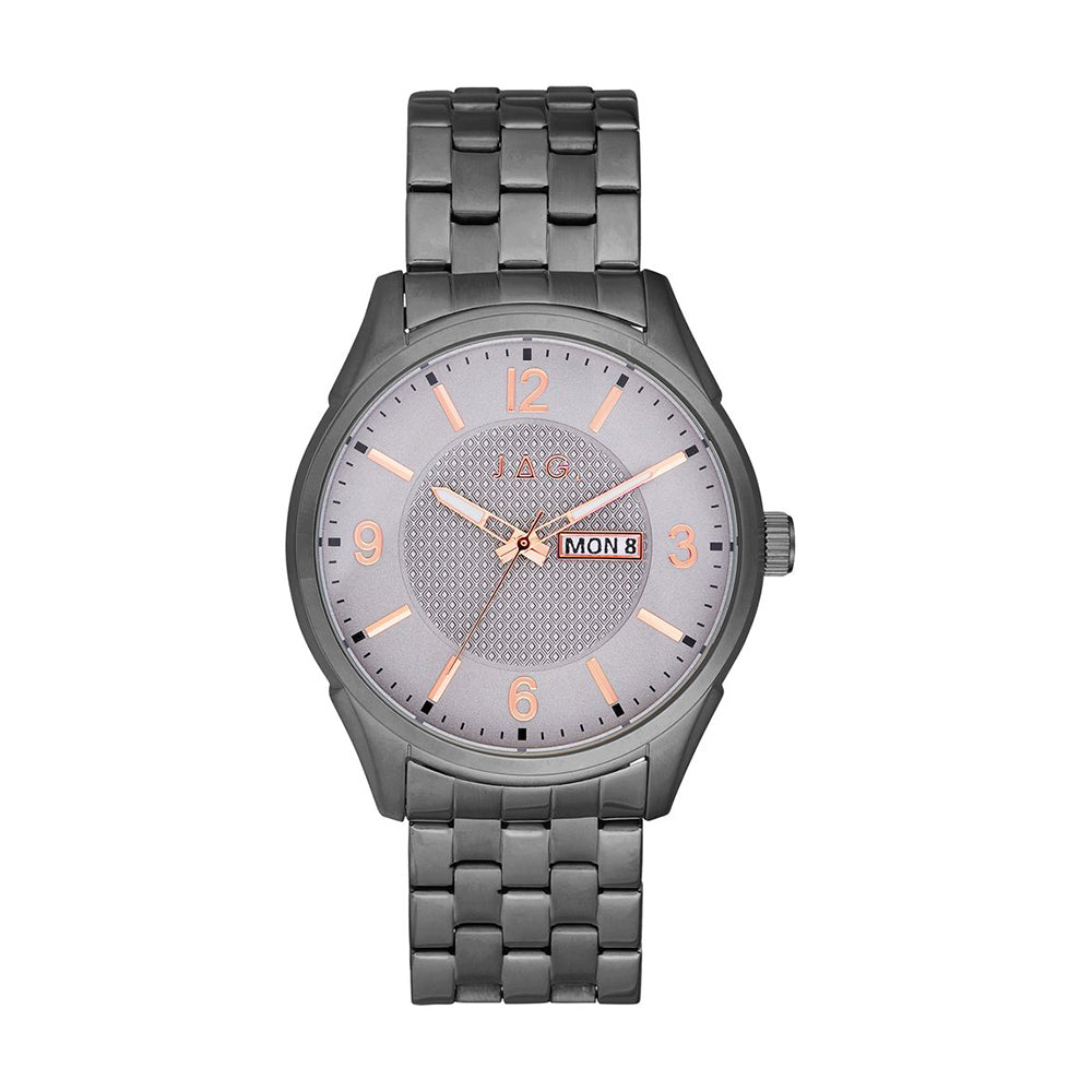 Jag 'William' Grey Stainless Steel & Rose Tone Watch J2437A