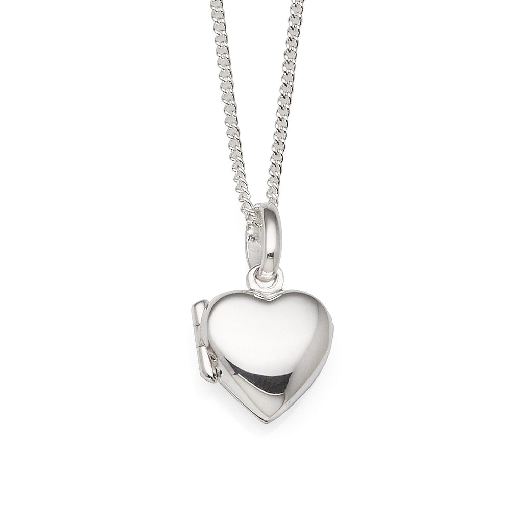 Sterling Silver 10mm Plain Heart Photo Locket