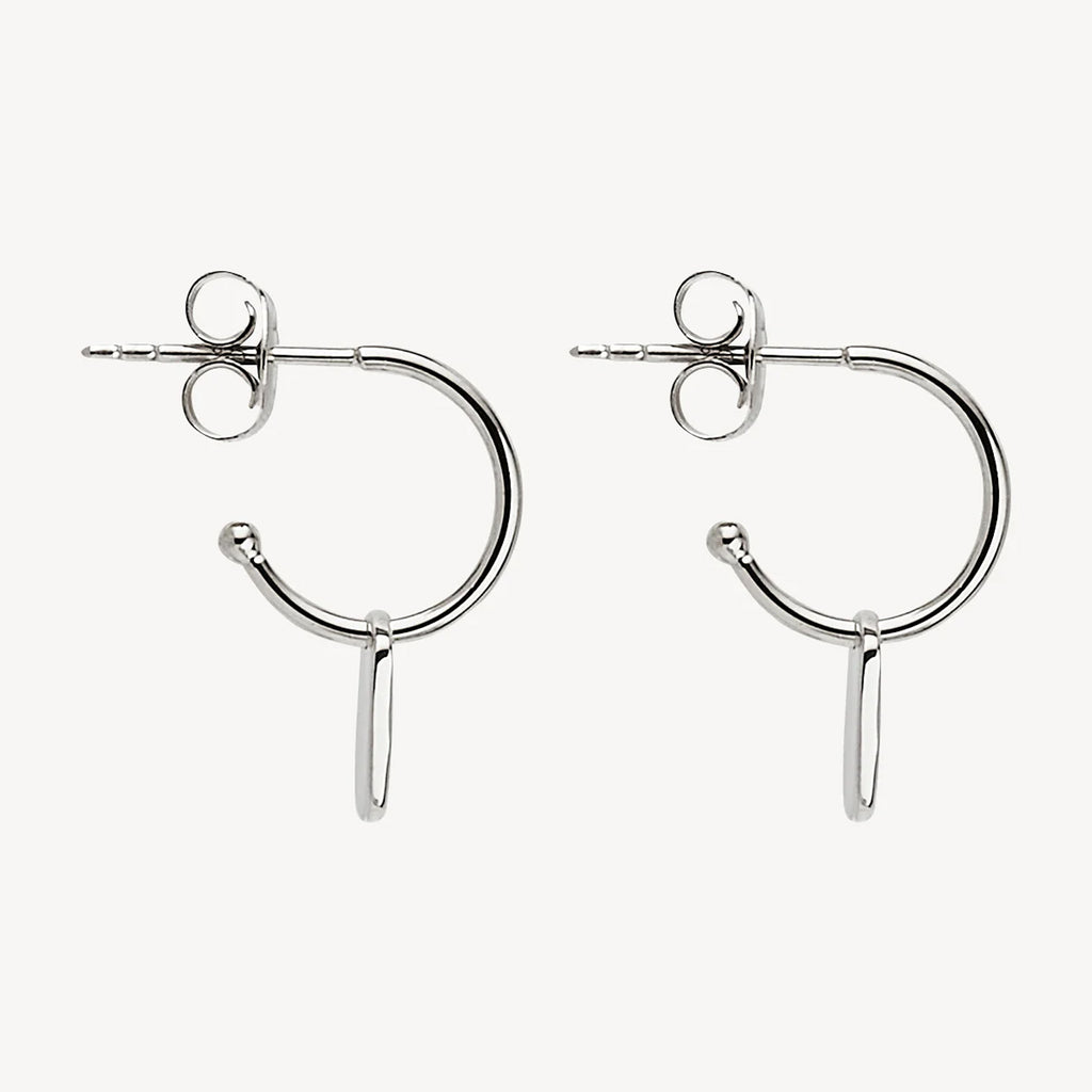 Najo 'Avalon' Sterling Silver 12mm Half Hoop Stud Earrings E