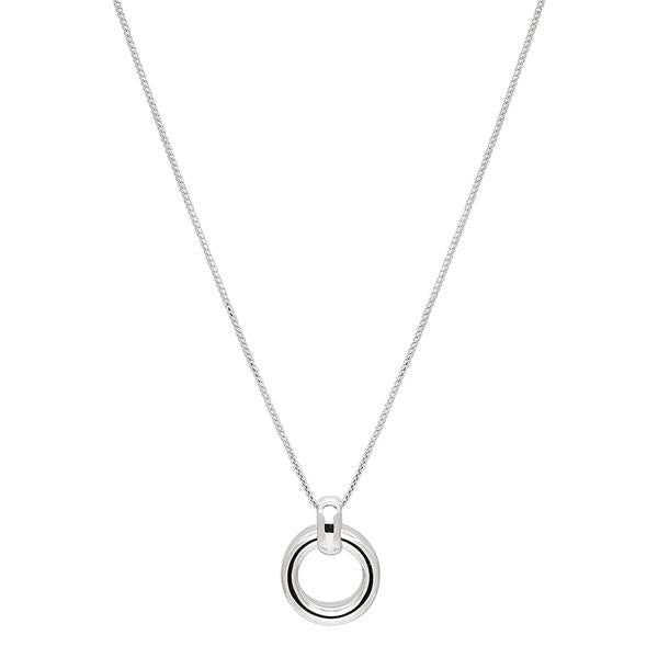 Najo 'Avalon' Sterling Silver Open Circle Pendant On 42cm Ch