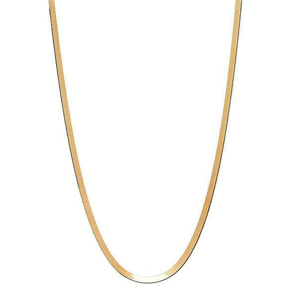 Najo Gold Tone Sterling Silver Flat Herringbone 45cm Chain N