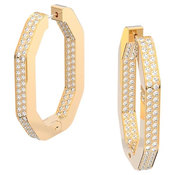 Swarovski 'Dextera' Octagon Crystal Large Hoops 5618304