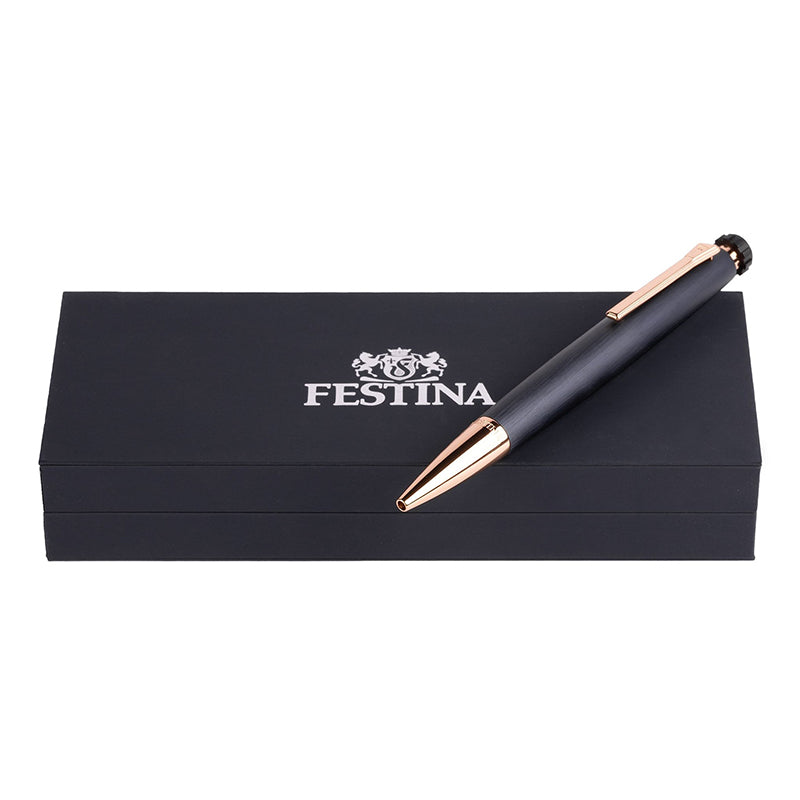 Festina Chronobike Navy Blue & Rose Gold Ballpoint Pen FSC16