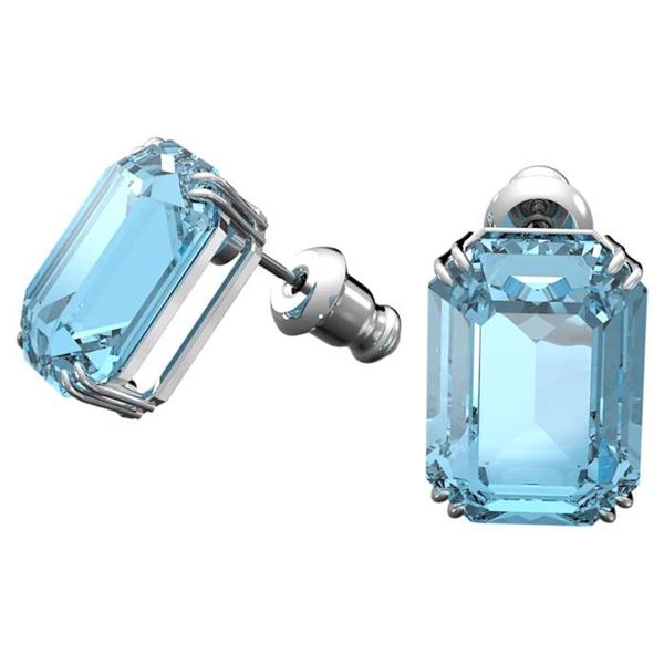 Swarovski 'Millenia' Octagon Cut Blue Crystal Studs 5614935