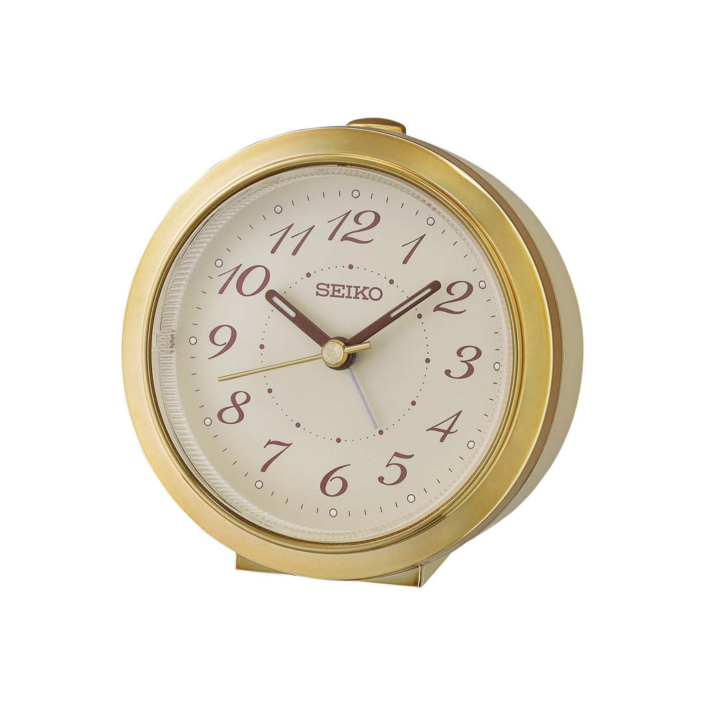 Seiko Gold Bedside Alarm Clock QHE187-G