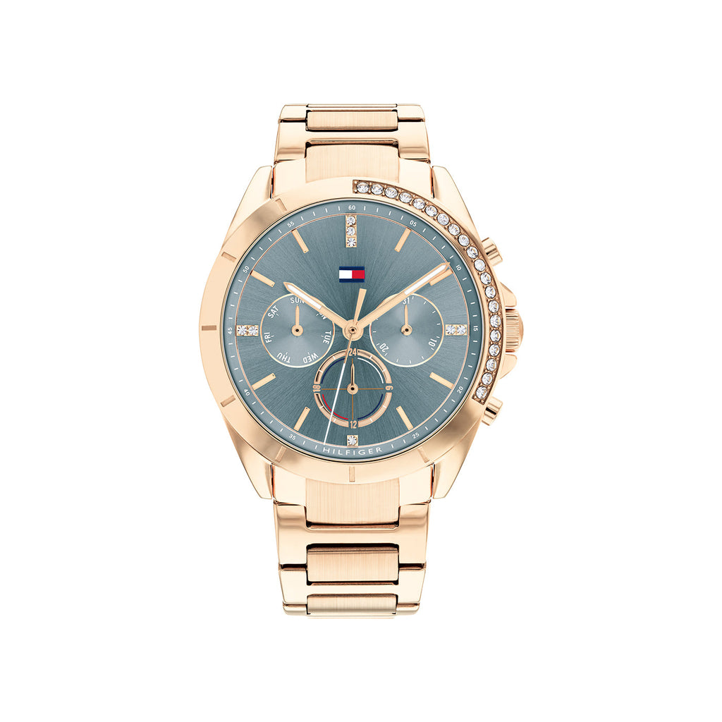 Tommy Hilfiger Kennedy Rose-Tone Crystal Watch 1782386