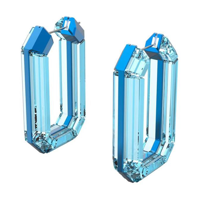 Swarovski 'Lucent' Aqua Hoop Earrings 5600788