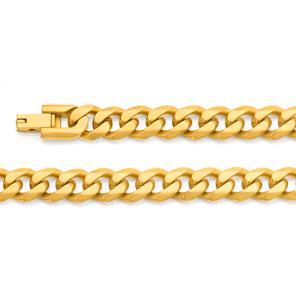 Cudworth Yellow Tone Stainless Steel 22cm Curb Bracelet