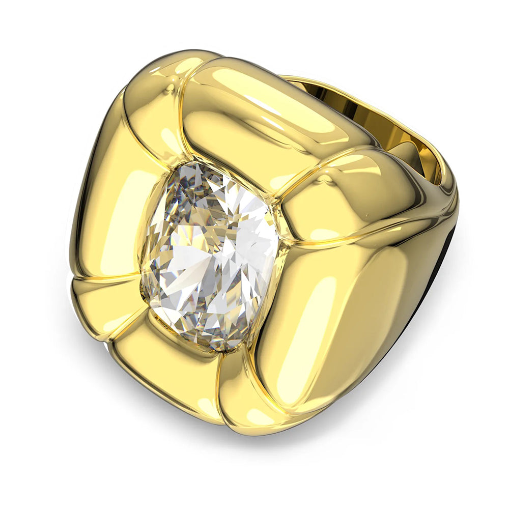 Swarovski 'Dulcis' Gold Tone Cushion Cut Cocktail Ring 56136