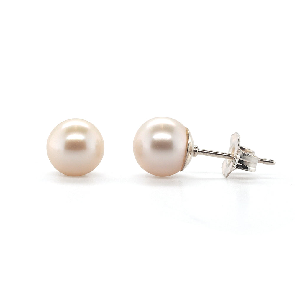 Von Treskow Pearl Sterling Silver Studs PS1