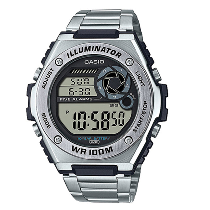 Casio Youth Dual Time Grey & Black Digital Watch MWD-100HD-1