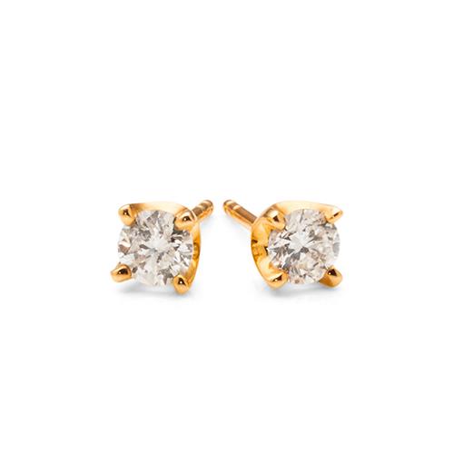 9ct Yellow Gold Diamond Stud Earrings TW 0.46CT