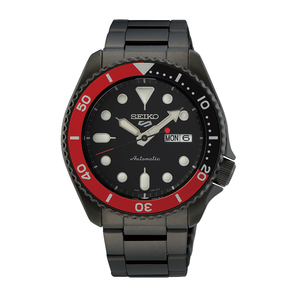 Seiko 5 Supercars Limited Edition Automatic Black & Red Watc