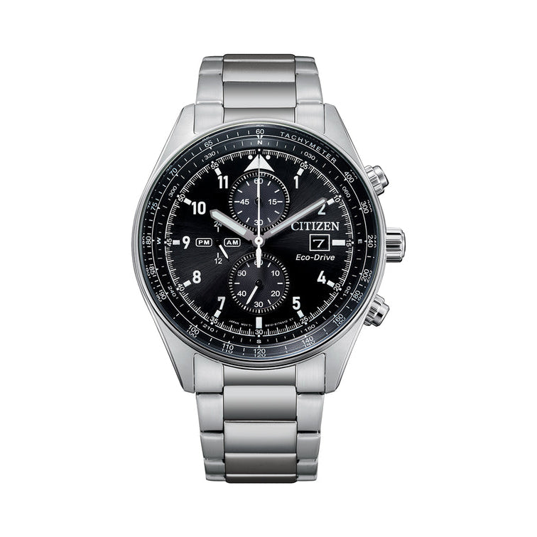 Citizen Eco-Drive Chronograph Black Dial Watch CA0770-81E