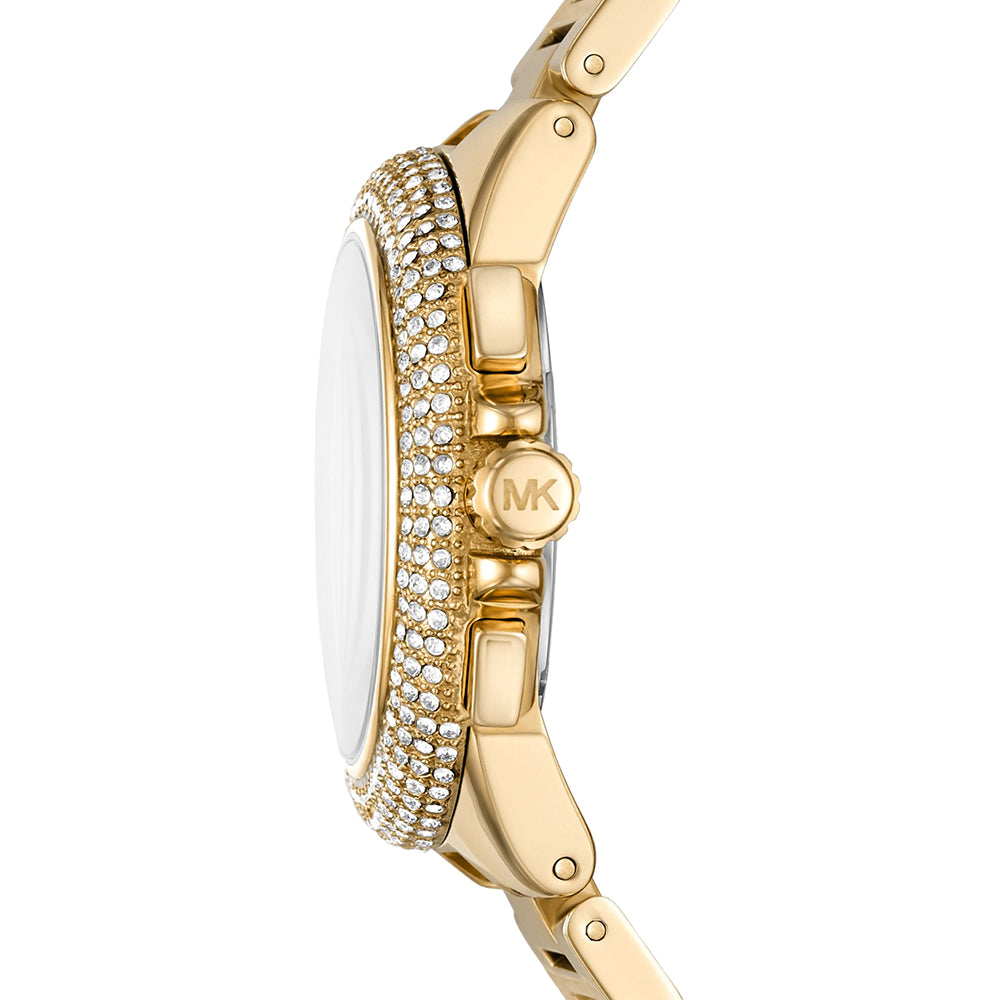 Michael Kors 'Camille' Chronograph Gold Tone Crystal Watch M