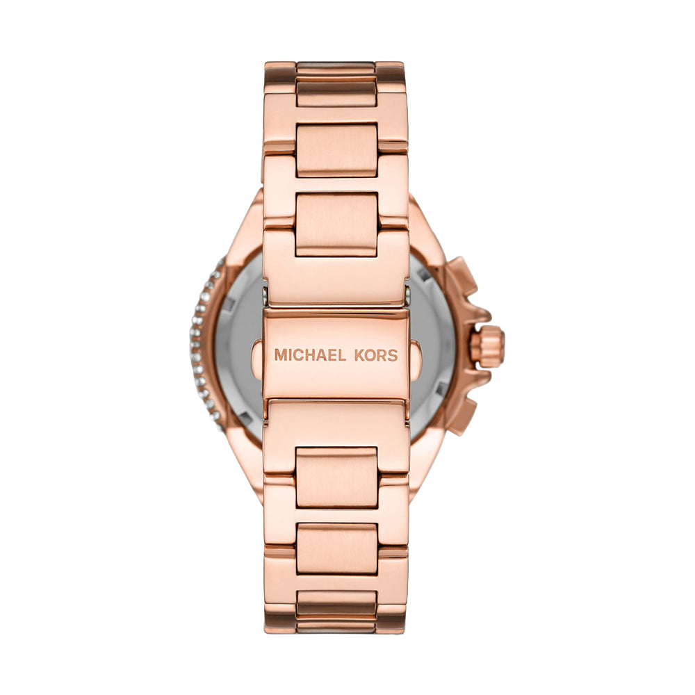 Michael Kors 'Camille' Chronograph Rose Gold Tone Crystal Wa